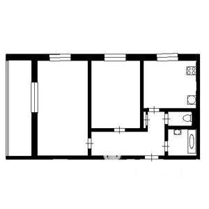 2-к квартира, вторичка, 55м2, 1/5 этаж