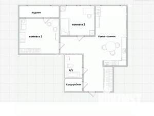 2-к квартира, вторичка, 67м2, 3/22 этаж