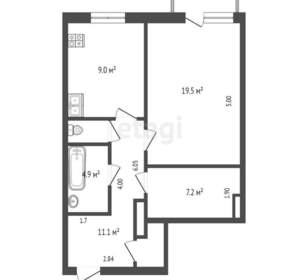 2-к квартира, вторичка, 55м2, 4/5 этаж