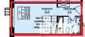 Студия квартира, вторичка, 20м2, 15/16 этаж