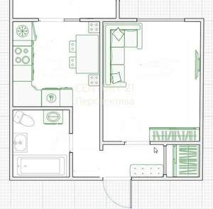 1-к квартира, вторичка, 40м2, 5/22 этаж