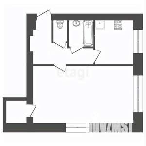 1-к квартира, вторичка, 32м2, 4/5 этаж
