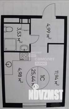 Студия квартира, вторичка, 26м2, 9/17 этаж