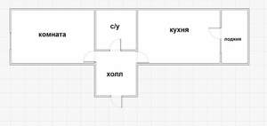 1-к квартира, вторичка, 35м2, 2/17 этаж