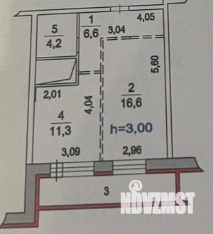 1-к квартира, вторичка, 42м2, 3/17 этаж