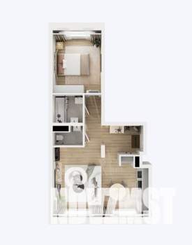 1-к квартира, вторичка, 50м2, 17/17 этаж