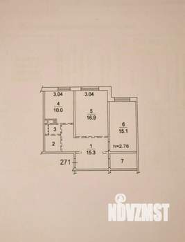 2-к квартира, вторичка, 66м2, 1/17 этаж