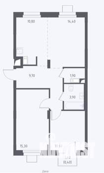 2-к квартира, сданный дом, 69м2, 7/17 этаж