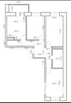 3-к квартира, вторичка, 71м2, 17/17 этаж