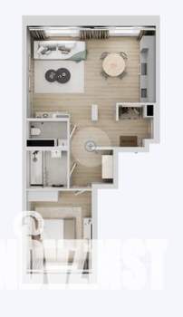 1-к квартира, вторичка, 53м2, 2/17 этаж