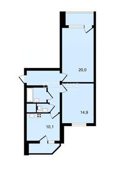2-к квартира, вторичка, 58м2, 24/25 этаж
