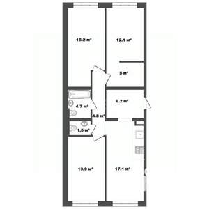 3-к квартира, вторичка, 81м2, 22/26 этаж