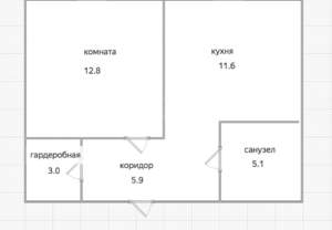 1-к квартира, вторичка, 38м2, 14/25 этаж