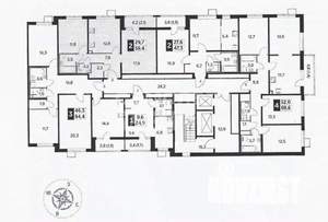 2-к квартира, вторичка, 59м2, 23/24 этаж