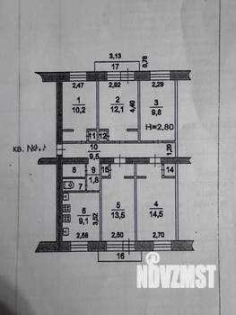 5-к квартира, вторичка, 86м2, 5/5 этаж