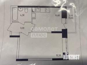 1-к квартира, вторичка, 35м2, 12/17 этаж