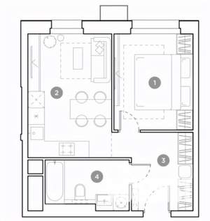 1-к квартира, вторичка, 35м2, 18/25 этаж