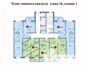 1-к квартира, вторичка, 37м2, 16/17 этаж