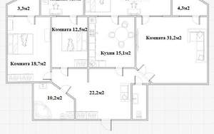 3-к квартира, вторичка, 113м2, 9/24 этаж
