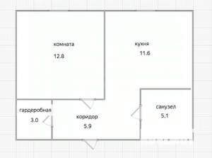 1-к квартира, вторичка, 38м2, 14/25 этаж