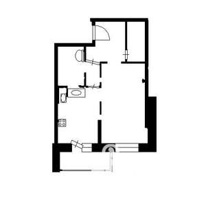 1-к квартира, вторичка, 43м2, 23/25 этаж