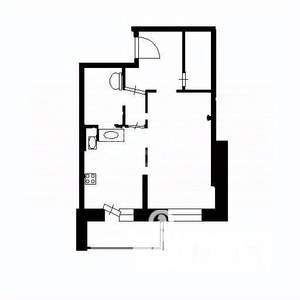 1-к квартира, вторичка, 43м2, 6/25 этаж