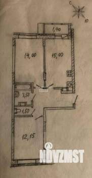 2-к квартира, вторичка, 60м2, 11/17 этаж