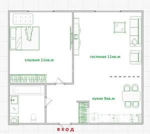 1-к квартира, вторичка, 36м2, 14/25 этаж
