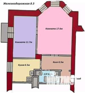 2-к квартира, вторичка, 46м2, 2/2 этаж
