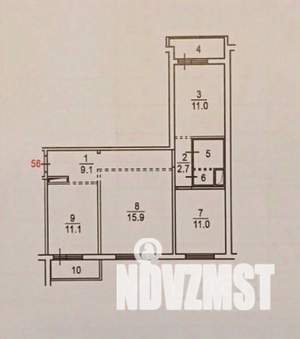 3-к квартира, вторичка, 65м2, 15/17 этаж