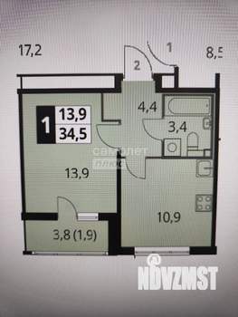 1-к квартира, вторичка, 35м2, 10/23 этаж