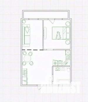 2-к квартира, вторичка, 47м2, 17/18 этаж