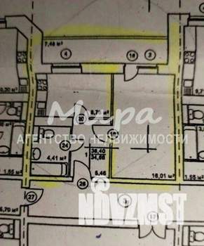 1-к квартира, вторичка, 38м2, 8/10 этаж