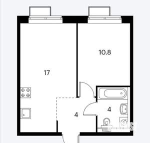 1-к квартира, вторичка, 36м2, 20/25 этаж
