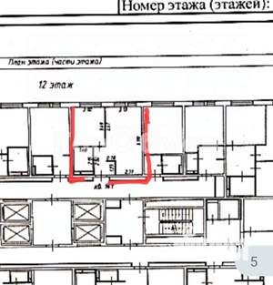 1-к квартира, вторичка, 37м2, 12/25 этаж