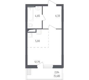 Студия квартира, вторичка, 31м2, 7/12 этаж