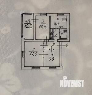 3-к квартира, вторичка, 58м2, 2/2 этаж