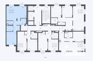 1-к квартира, вторичка, 53м2, 2/17 этаж