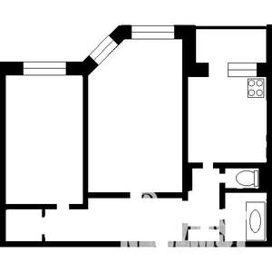 2-к квартира, вторичка, 55м2, 17/17 этаж