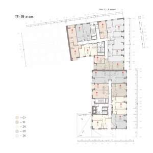 2-к квартира, вторичка, 60м2, 18/22 этаж