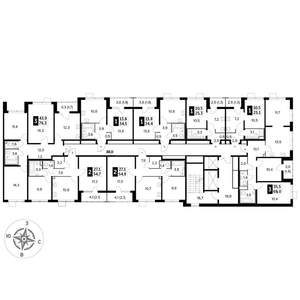 2-к квартира, вторичка, 55м2, 23/24 этаж