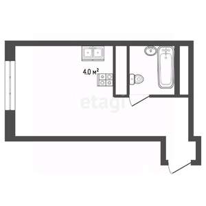 Студия квартира, вторичка, 27м2, 22/24 этаж