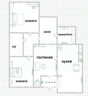 2-к квартира, вторичка, 80м2, 1/19 этаж