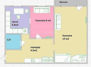 2-к квартира, вторичка, 40м2, 4/5 этаж