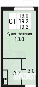 Студия квартира, вторичка, 19м2, 4/5 этаж