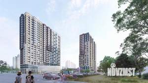 1-к квартира, строящийся дом, 38м2, 24/25 этаж