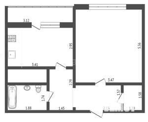 1-к квартира, вторичка, 43м2, 14/23 этаж