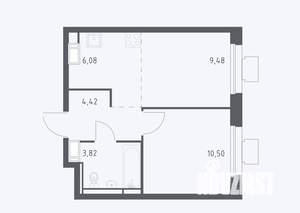 1-к квартира, вторичка, 34м2, 17/17 этаж