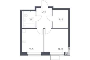 1-к квартира, строящийся дом, 36м2, 4/12 этаж