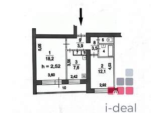 2-к квартира, вторичка, 50м2, 2/9 этаж